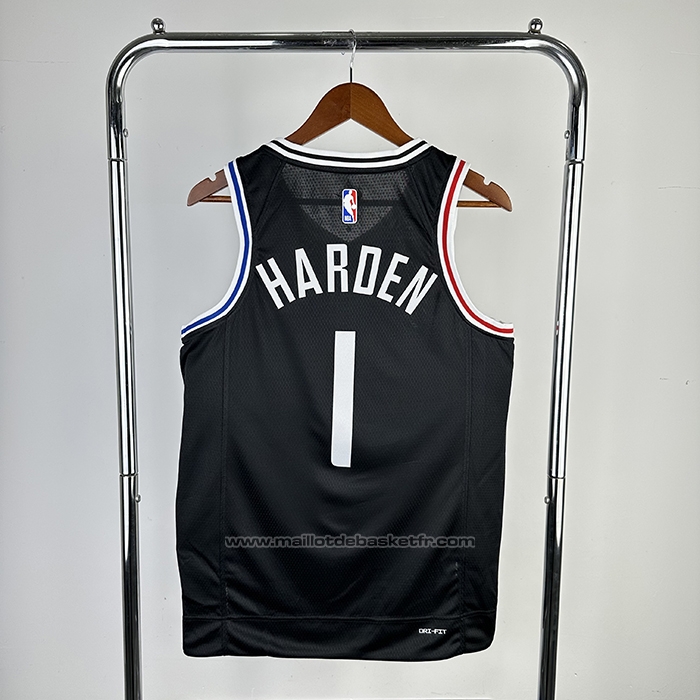 Maillot Los Angeles Clippers James Harden #1 Ville 2020-21 Noir